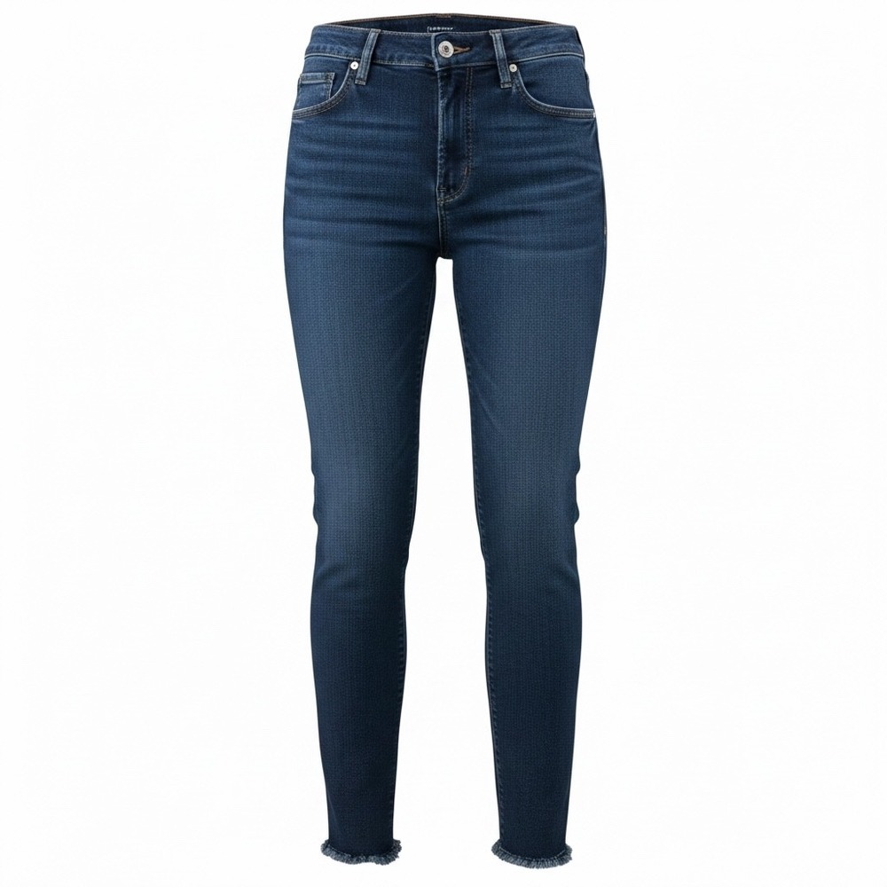 MOTHER The Looker Ankle Fray Jeans Yakkity Yak Dark Wash Skinny Capri Womens 29
